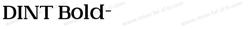 DINT Bold字体转换